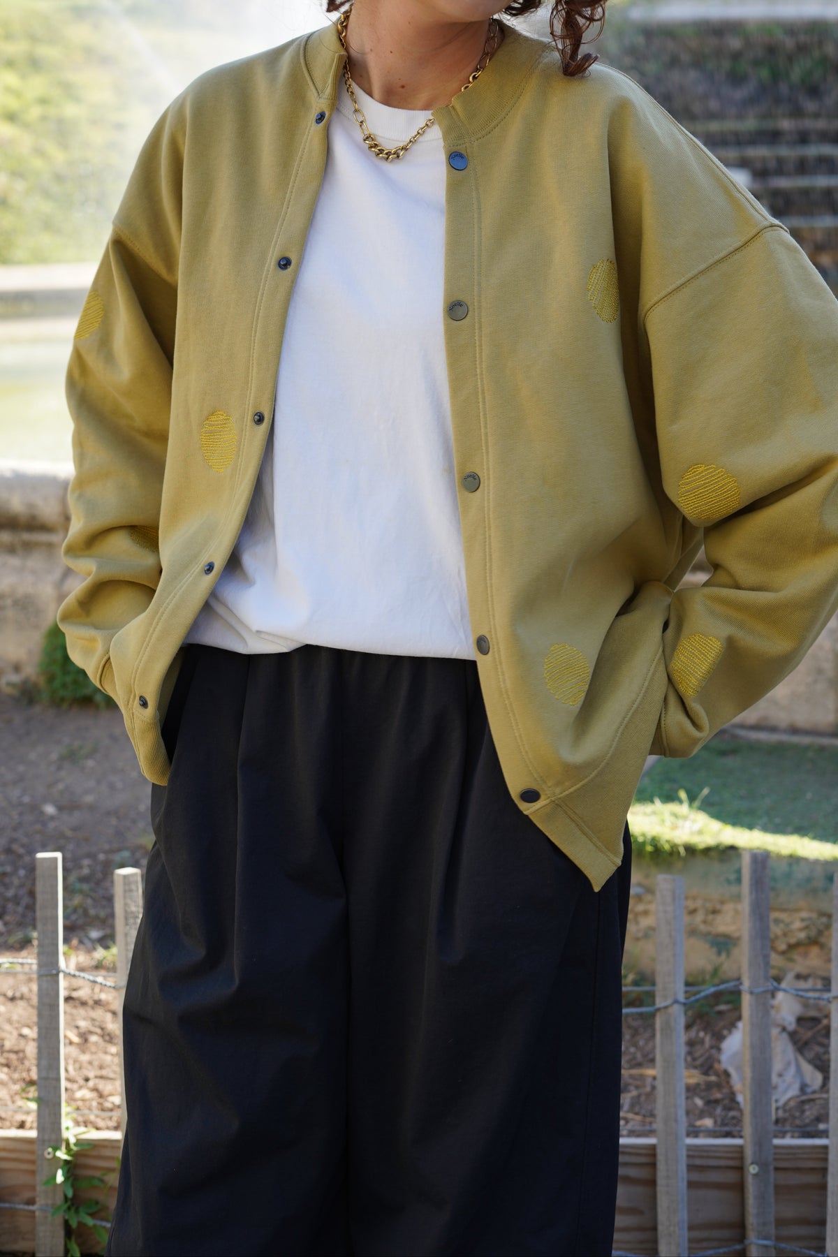Polka Bomber Sweat | Vert